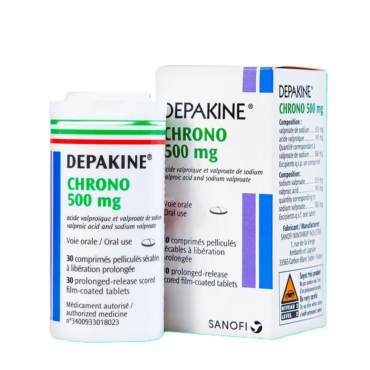 Thuốc Depakine Chrono 500mg Sanofi