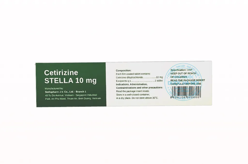 Thuốc Cetirizine 10mg - Ảnh 4