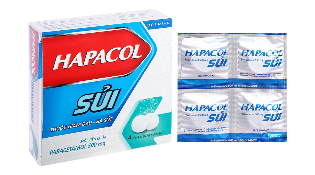 Viên sủi Hapacol 500 DHG