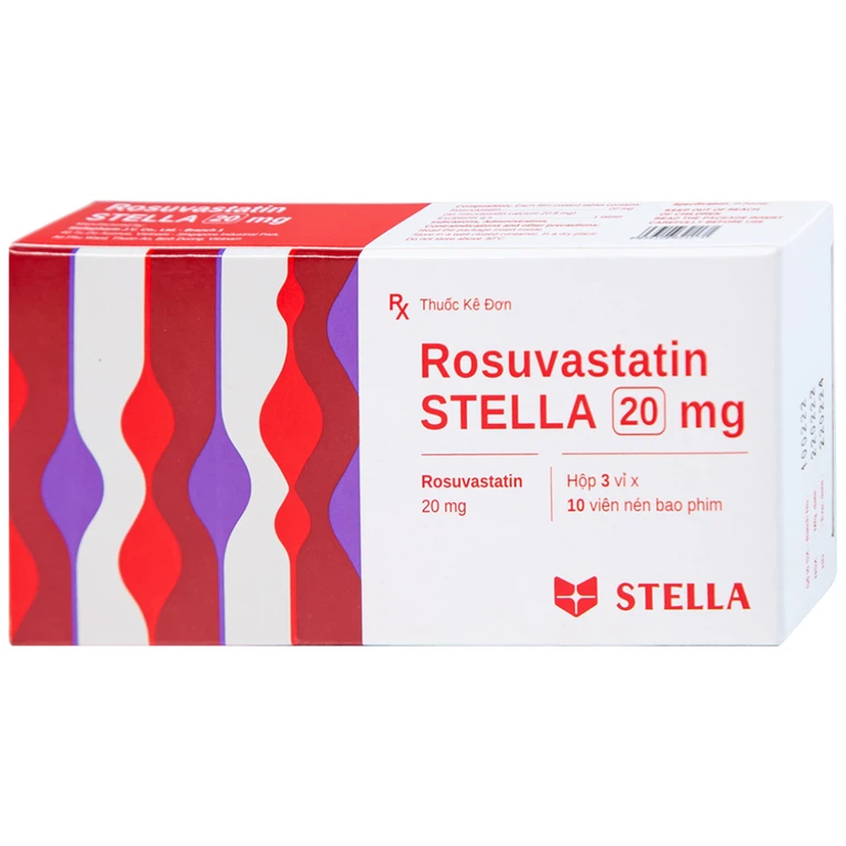 Thuốc Rosuvastatin Stella 20mg điều trị tăng cholesterol máu