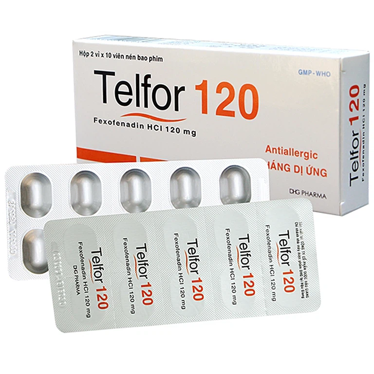Thuốc Telfor 120 DHG điều trị các triệu chứng viêm mũi dị ứng