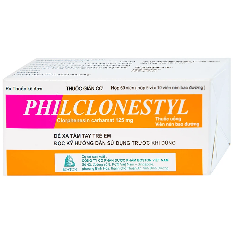 Thuốc giãn cơ Philclonestyl 125mg Boston