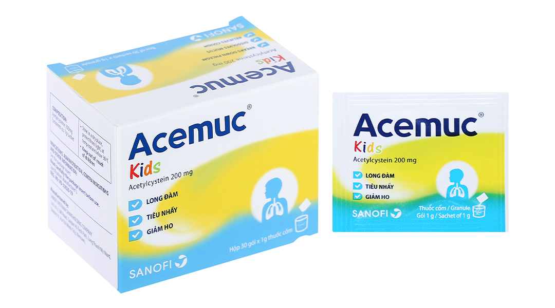 Thuốc cốm Acemuc Kids 200mg Sanofi