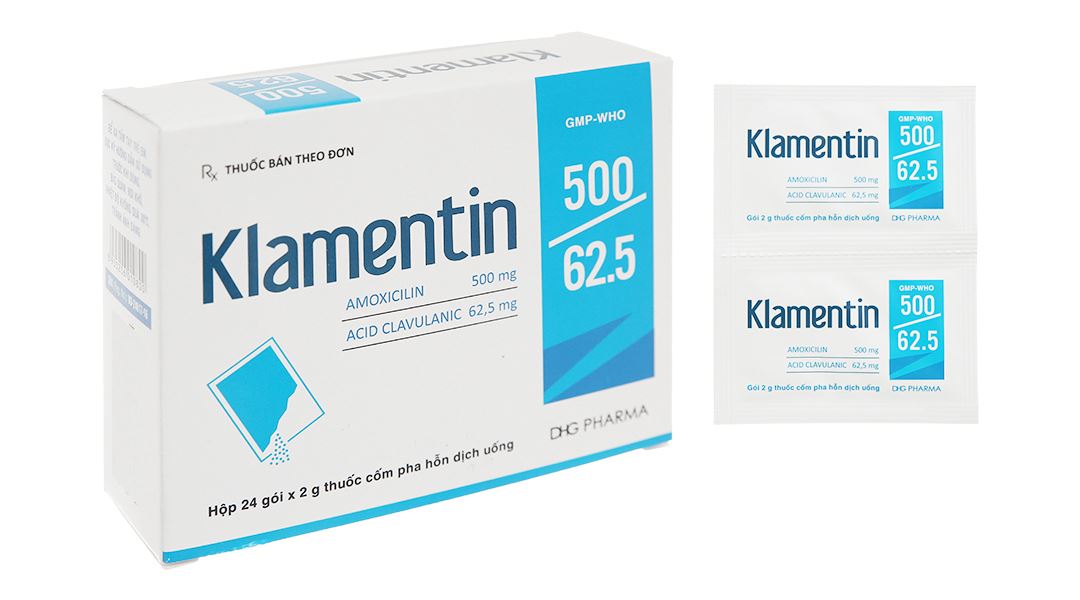 Thuốc Klamentin 500/62.5 DHG Pharma
