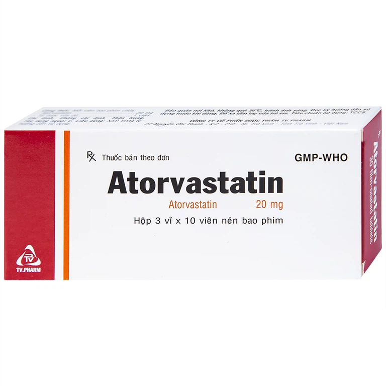 Thuốc Atorvastatin 20mg TV.Pharm
