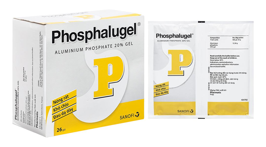 Hỗn dịch uống Phosphalugel Sanofi giảm độ axit của dạ dày