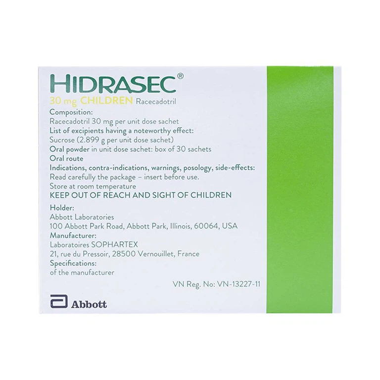 Thuốc bột Hidrasec 30mg điều trị tiêu chảy cấp ở trẻ em - Ảnh 3