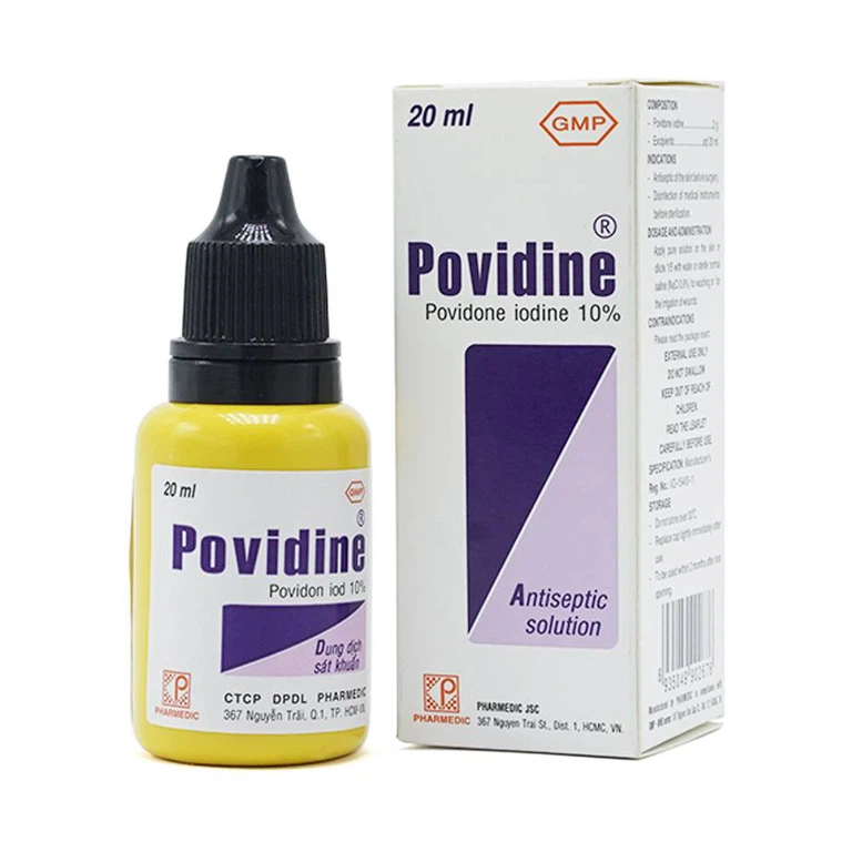 Dung dịch sát khuẩn Povidine 10% Pharmedic ngăn ngừa nhiễm khuẩn ở vết cắt, vết trầy