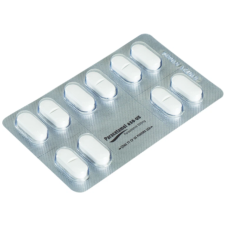 Viên nén Paracetamol 650-US giảm đau, hạ sốt, giảm chứng nhức đầu, đau răng - Ảnh 2