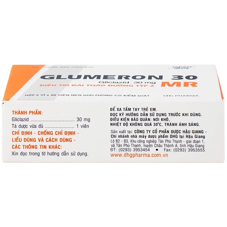 Thuốc Glumeron 30 MR DHG điều trị bệnh đái tháo đường típ 2 - Ảnh 3