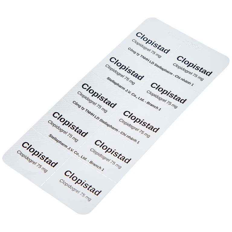 Thuốc Clopistad 75mg Stella phòng ngừa các biến cố do huyết khối động mạch (3 vỉ x 10 viên) - Ảnh 3