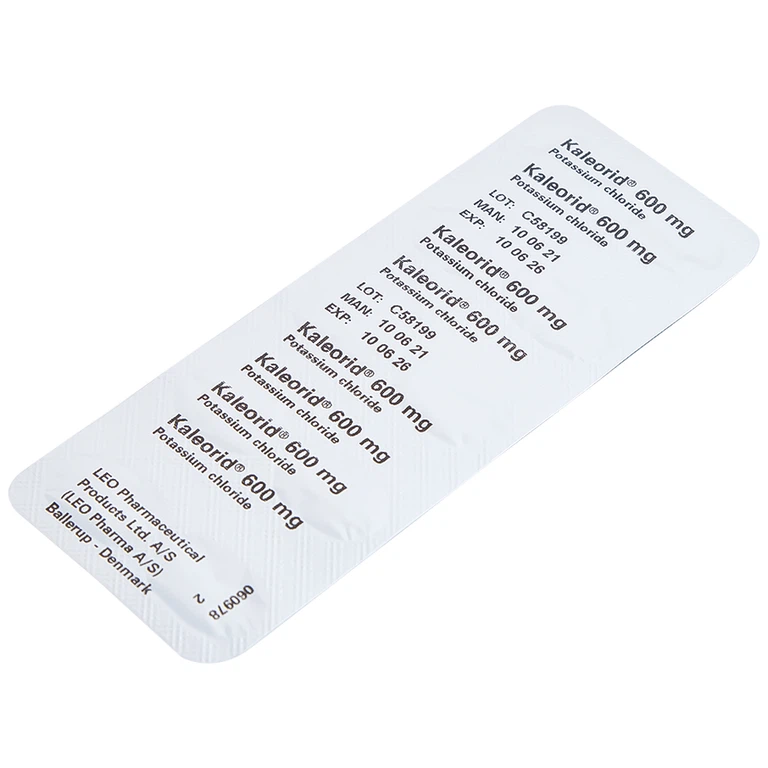 Thuốc Kaleorid 600mg LEO - Ảnh 3