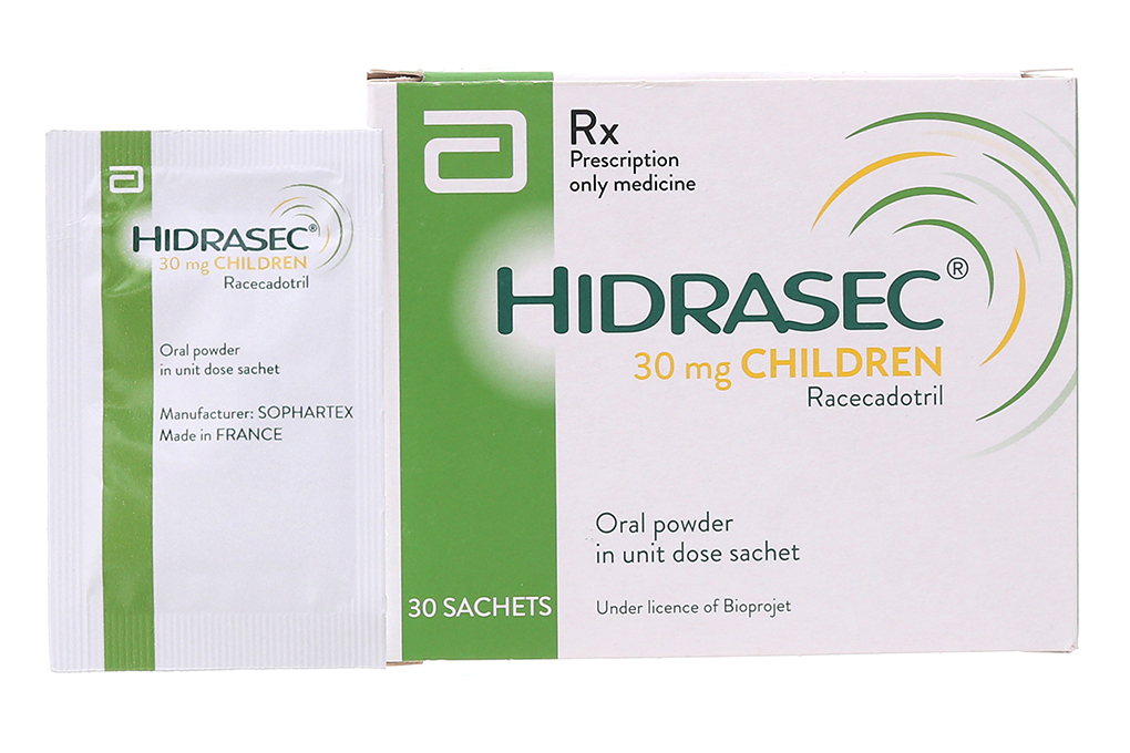 Thuốc bột Hidrasec 30mg điều trị tiêu chảy cấp ở trẻ em