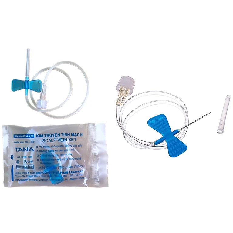 Kim truyền tĩnh mạch cánh bướm 23 Vinahankook giúp cho kim không bị dịch chuyển (50 cây) - Ảnh 2