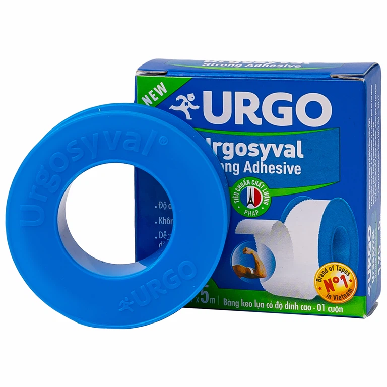 Băng keo lụa có độ dính cao Urgosyval Strong Adhessive size 1.25cm x 5m cố định băng gạc