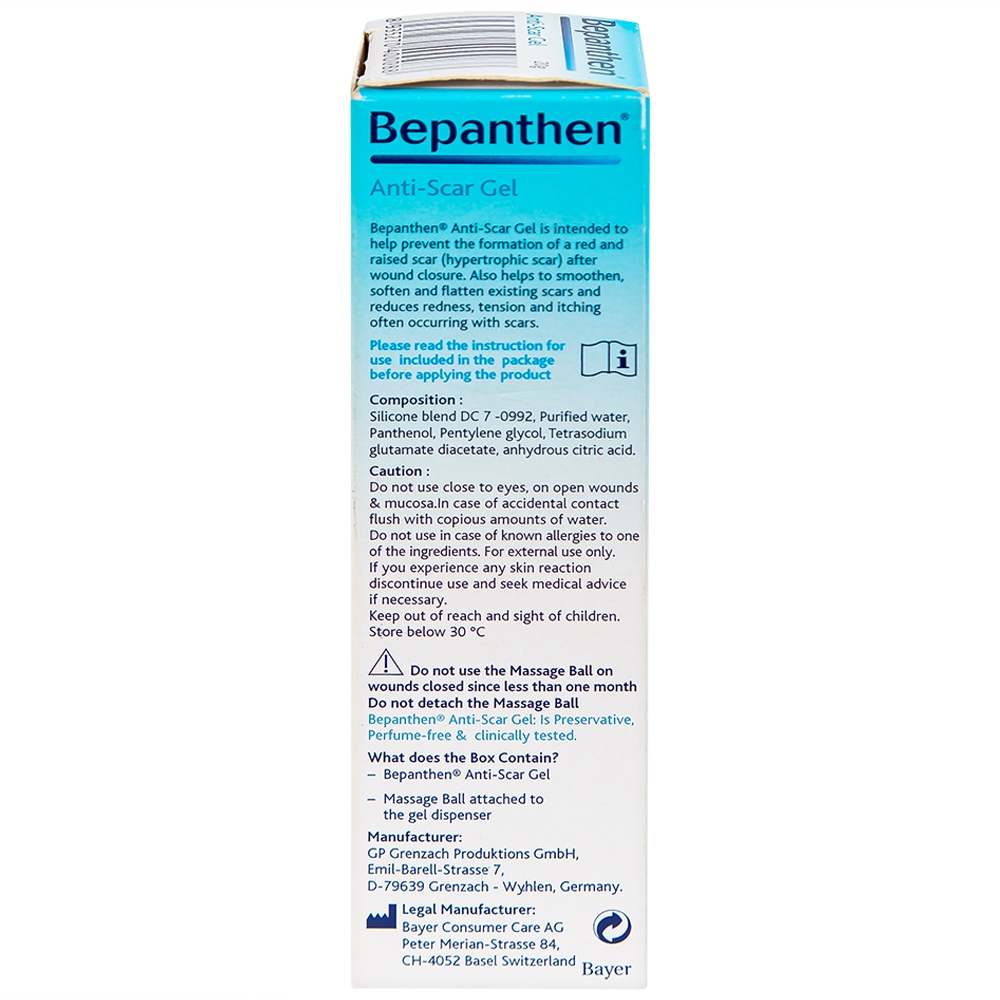 Gel trị sẹo Bepanthen Anti-Scar ngăn ngừa hình thành sẹo đỏ và sẹo lồi - Ảnh 2