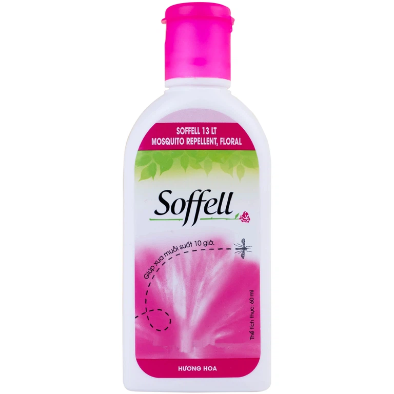 Kem xua muỗi Soffell hương hoa giúp chống muỗi trong suốt 10 giờ