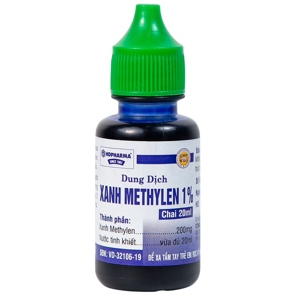 Dung dịch Xanh Methylen 1% Hải Dương sát khuẩn, điều trị viêm da mủ