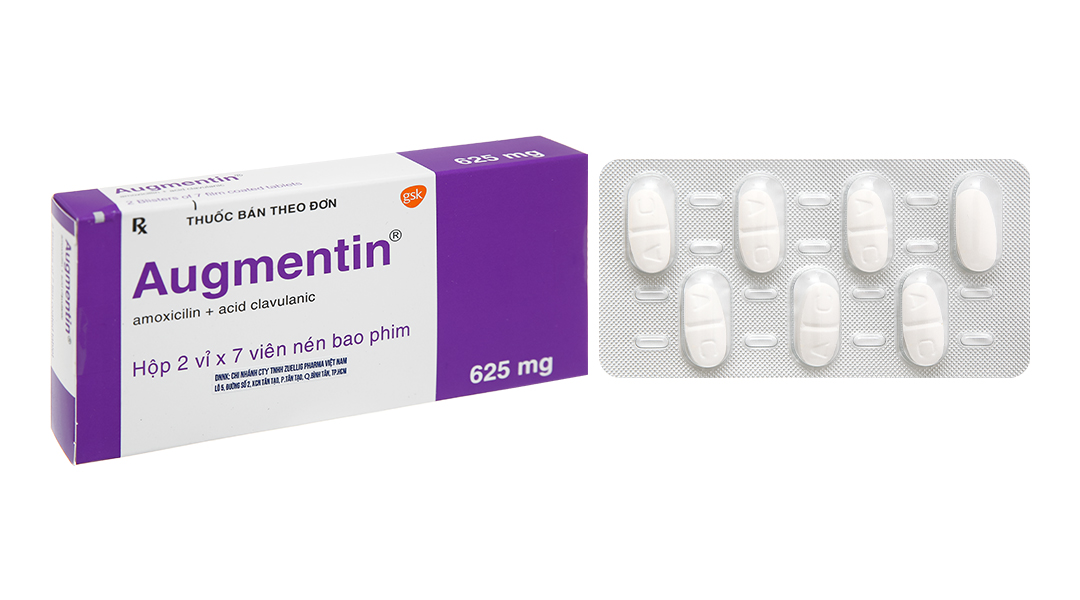 Thuốc Augmentin 625mg GSK điều trị nhiễm khuẩn