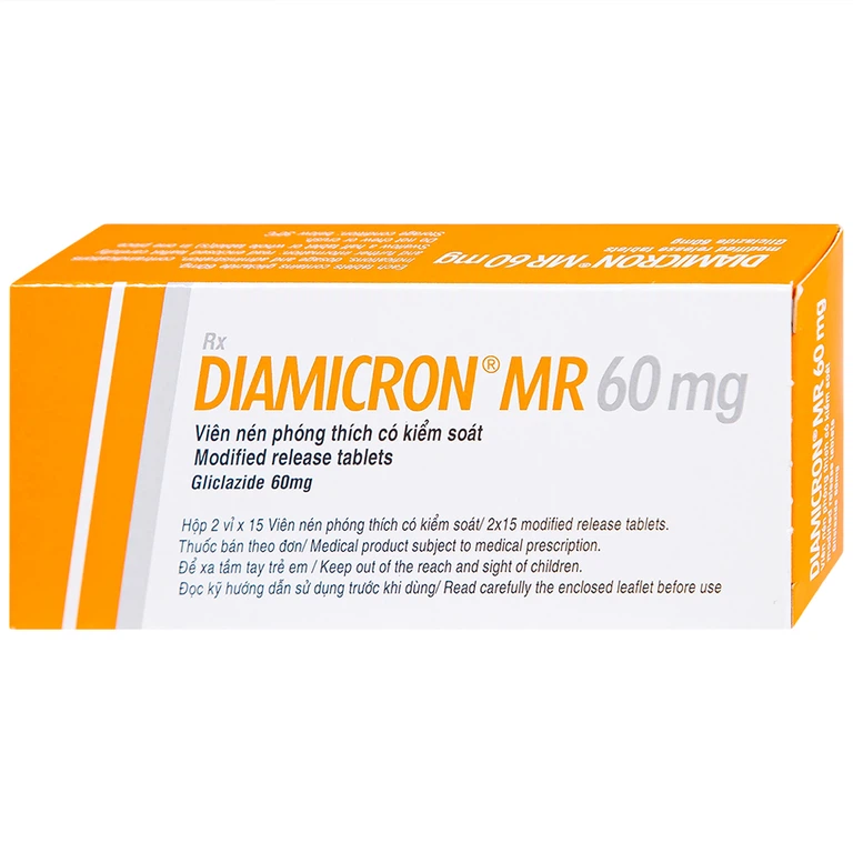 Thuốc Diamicron MR 60mg Servier điều trị tiểu đường típ 2