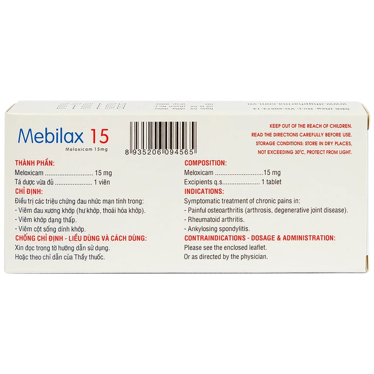 Thuốc Mebilax 15 DHG - Ảnh 2