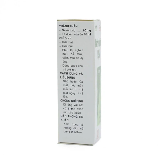 Thuốc nhỏ mắt, nhỏ mũi Natri Clorid 0,9% Pharmedic hỗ trợ rửa mắt, rửa mũi, phụ trị nghẹt mũi, sổ mũi (10ml) - Ảnh 3
