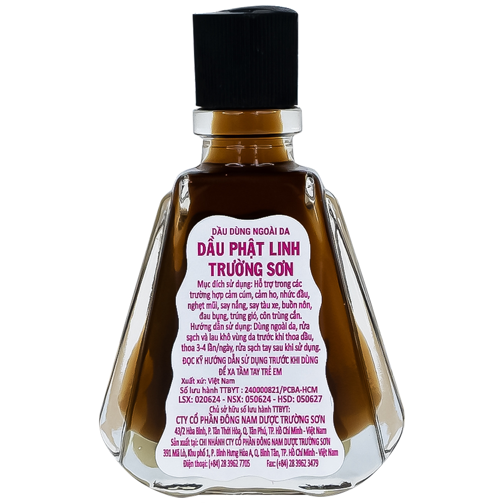 Dầu Phật Linh 5ml Trường Sơn dùng hỗ trợ trường hợp cảm cúm, cảm ho, nhức đầu, nghẹt mũi - Ảnh 4
