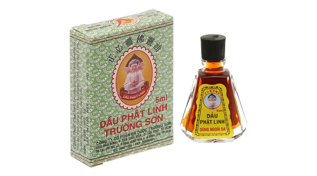 Dầu Phật Linh 5ml Trường Sơn dùng hỗ trợ trường hợp cảm cúm, cảm ho, nhức đầu, nghẹt mũi
