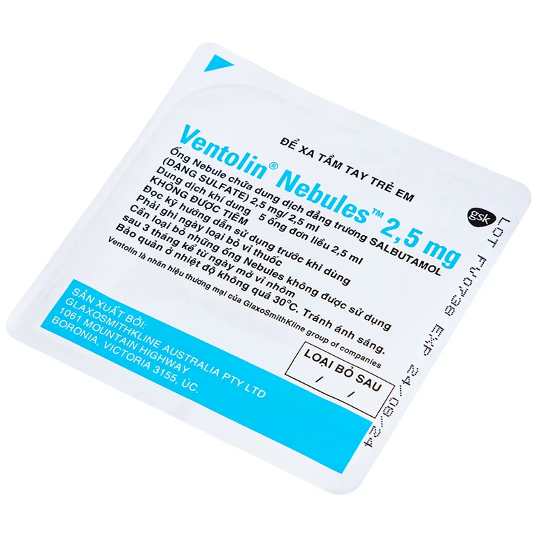 Dung dịch khí dung Ventolin Nebules 2.5mg GSK - Ảnh 2