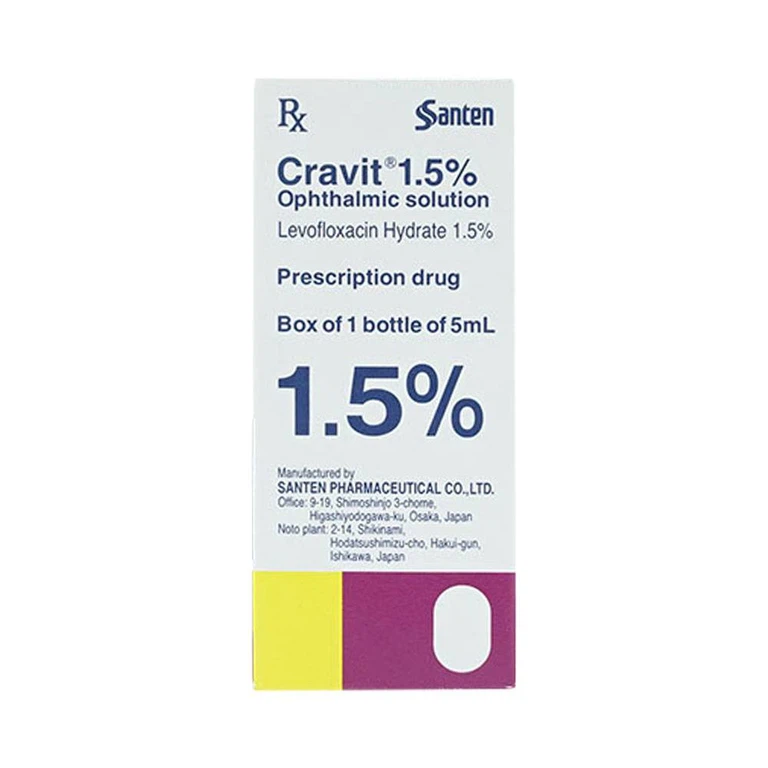 Thuốc nhỏ mắt Cravit 1.5% Santen
