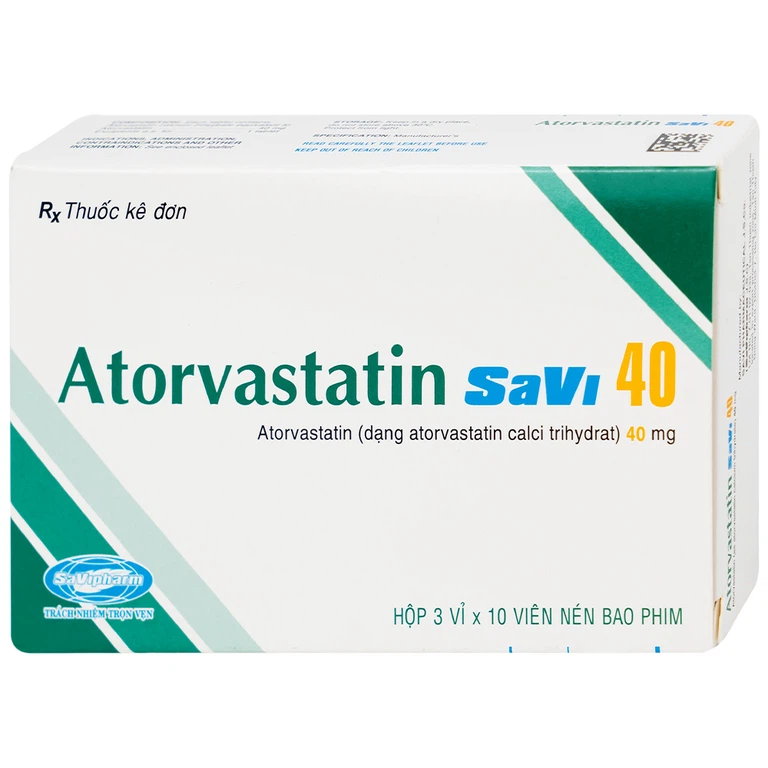 Thuốc Atorvastatin 40mg Savi