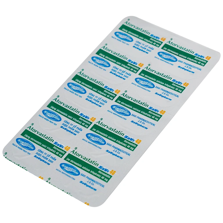 Thuốc Atorvastatin 40mg Savi - Ảnh 2