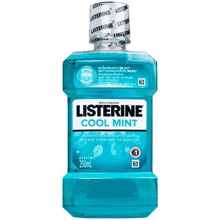 Nước súc miệng Listerine Cool Mint bảo vệ khoang miệng suốt 24h