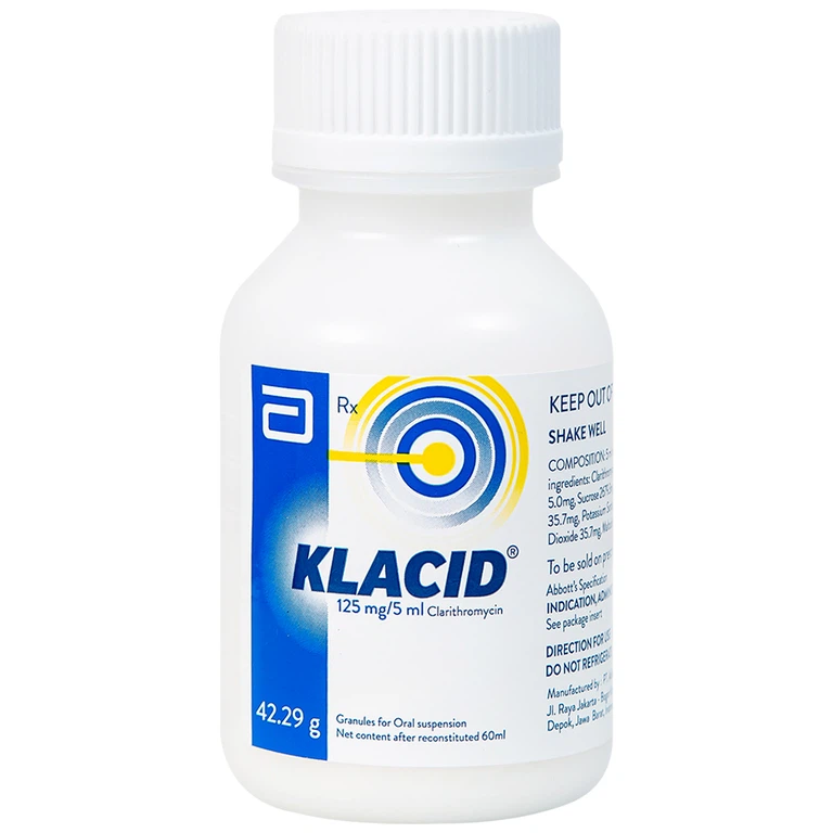 Cốm pha hỗn dịch uống Klacid 125mg/5ml - Ảnh 4