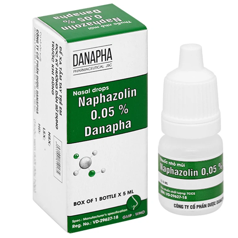 Thuốc nhỏ mũi Naphazolin 0.05% Danapha