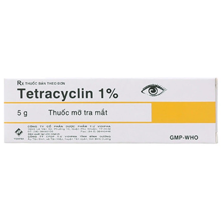 Thuốc mỡ tra mắt Tetracyclin 1% Vidipha