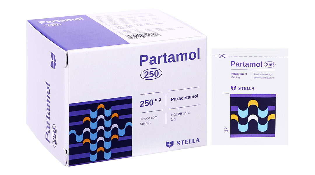 Cốm sủi Partamol 250